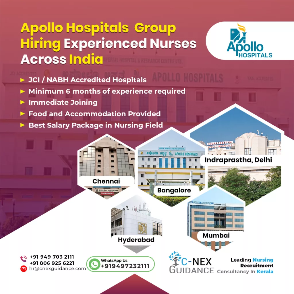 Advance Your Nursing Career with Apollo Hospitals – Immediate Openings!