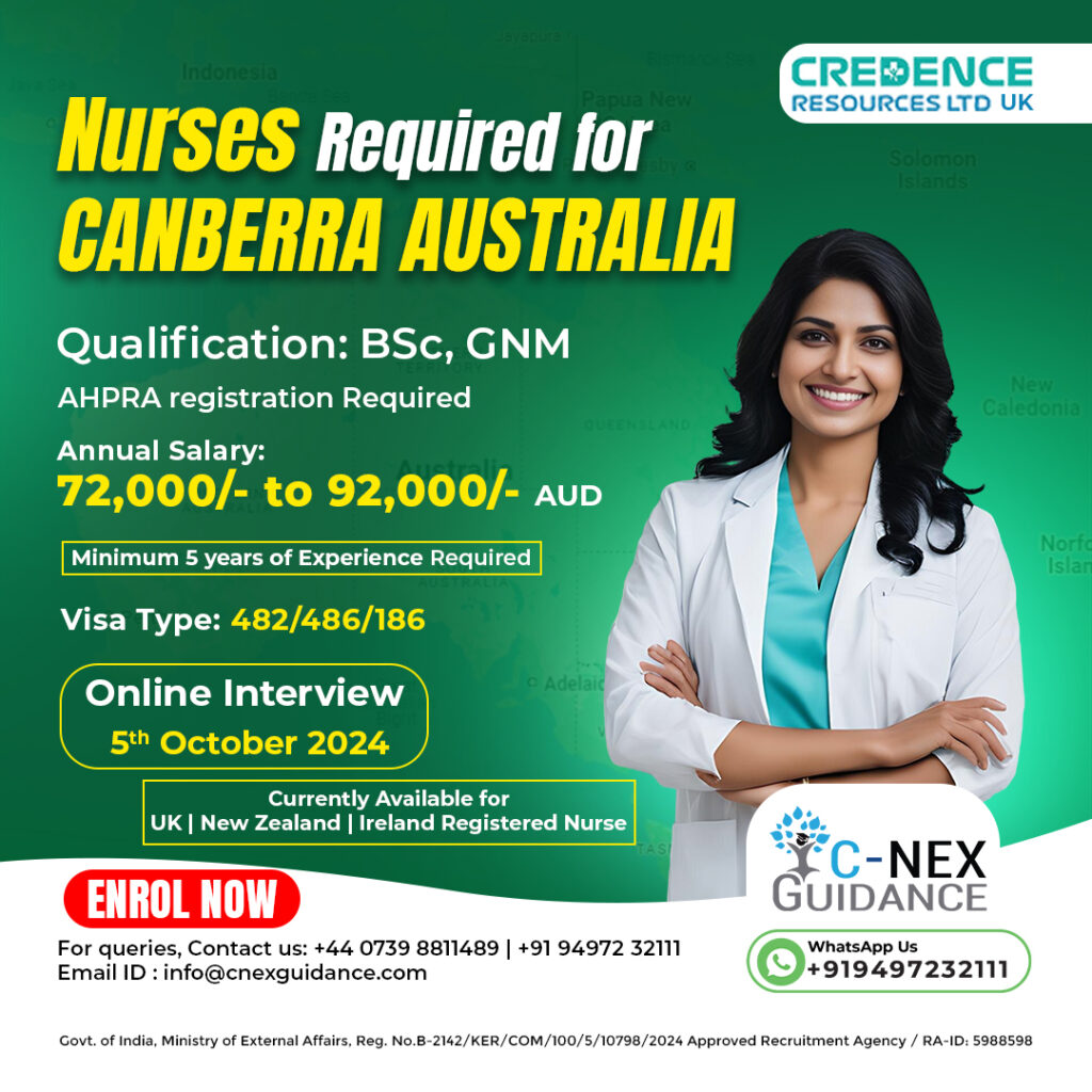 Nursing Jobs in Canberra with C-NEX Guidance