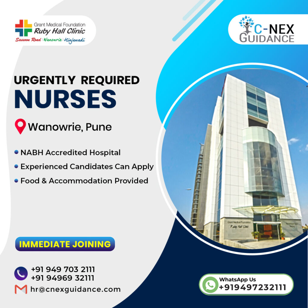 Nursing Recruitment for Ruby Hall Clinic Pune